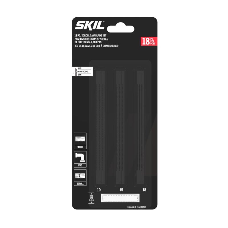 18pc. Scroll Saw Blade Set-SSB0001
